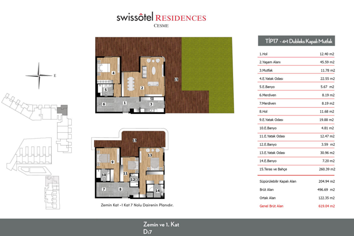 Swissôtel Residences Çeşme Kat Planları - 17