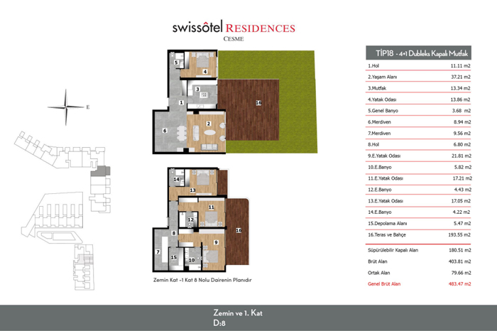 Swissôtel Residences Çeşme Kat Planları - 18