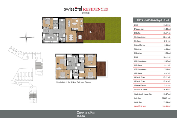 Swissôtel Residences Çeşme Kat Planları - 19