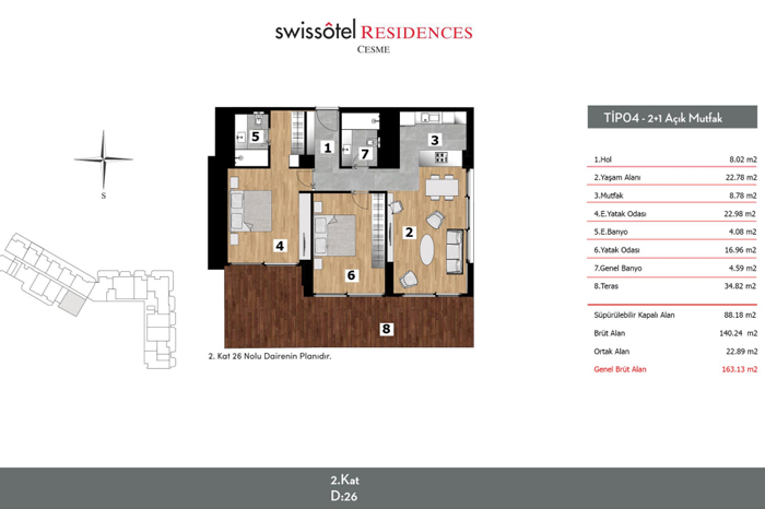 Swissôtel Residences Çeşme Kat Planları - 4
