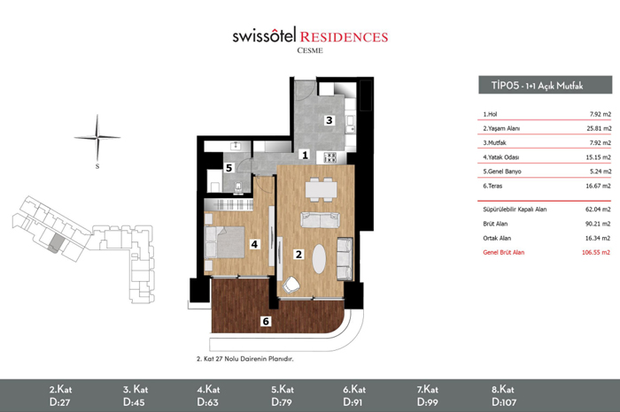 Swissôtel Residences Çeşme Kat Planları - 5
