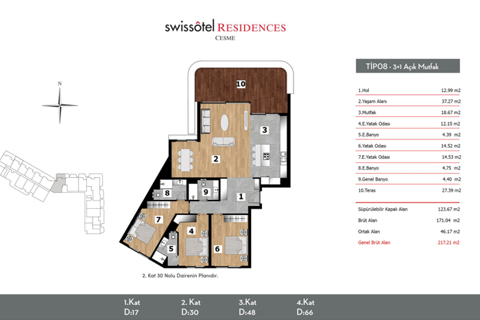 Swissôtel Residences Çeşme Kat Planları - 8