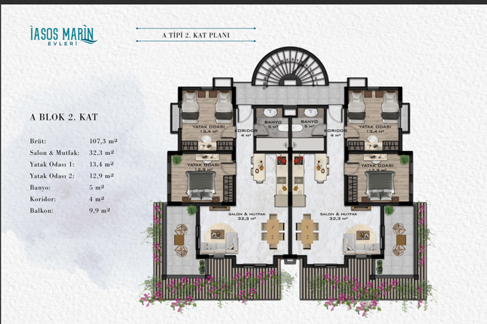 İasos Marin Evleri Kat Planları - 4
