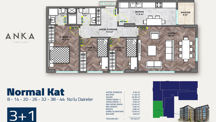 Anka Avcılar Kat Planları - 2