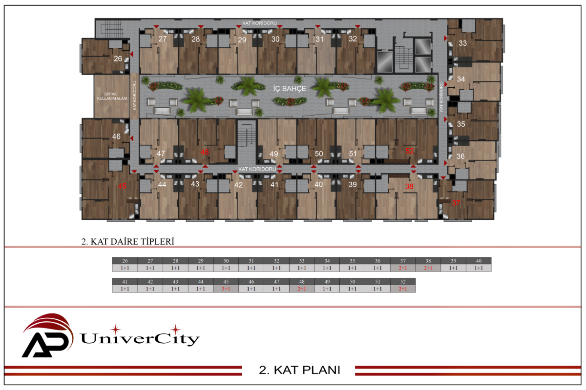 AP Univercity Kat Planları - 2